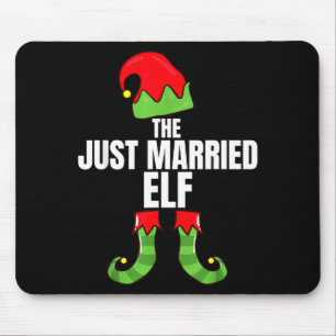 The Just Married Elf Matching Family Christmas Gro Mouse Mat