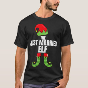 The Just Married Elf Matching Family Christmas Gro T-Shirt