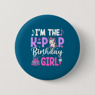 The k-pop birthday girls unicorn k pop birthday 6 cm round badge