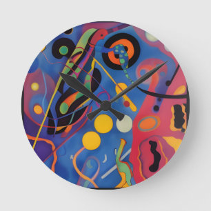 The Kandinsky Bug Round Clock