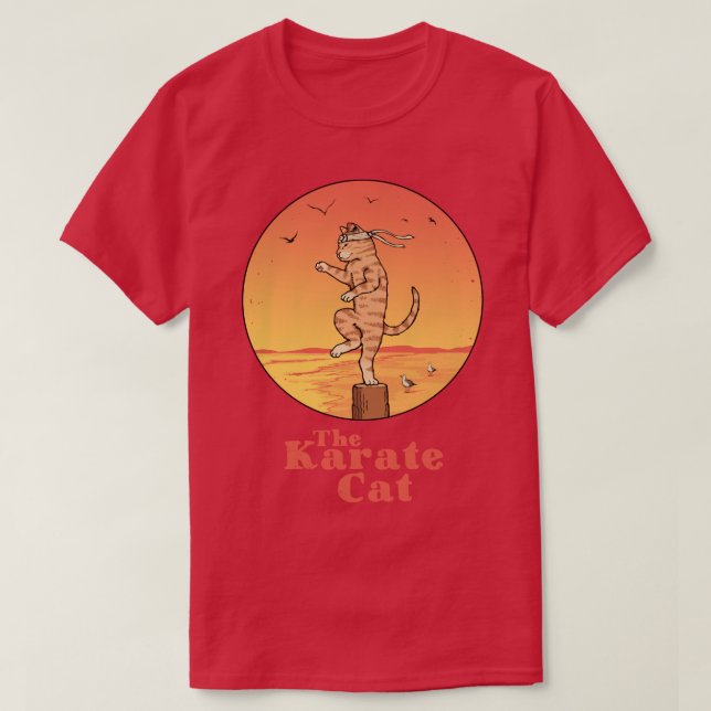 The Karate Cat  T-Shirt (Design Front)