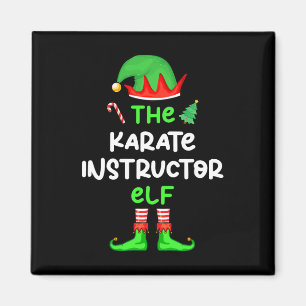 The Karate Instructor Elf Christmas Matching Pajam Magnet