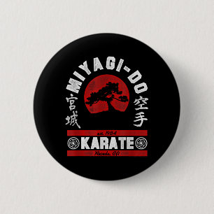 The Karate Kid Miyagi-Do Arched Tree Retro Movie 6 Cm Round Badge