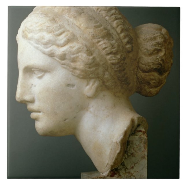 The Kauffmann Head, Roman (marble) Tile (Front)