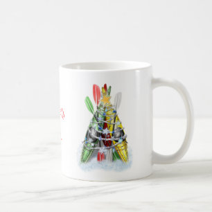 The Kayak Christmas Tree personalised Coffee Mug