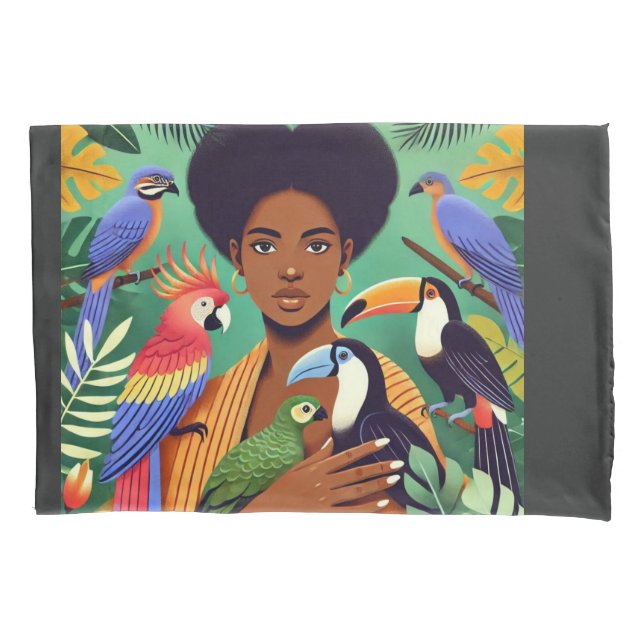  The Keeper of Paradise Wings Pillowcase (Front)