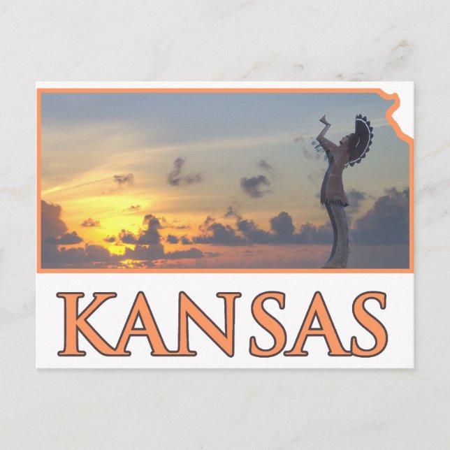 The Keeper of the Plains Postcard (Front)