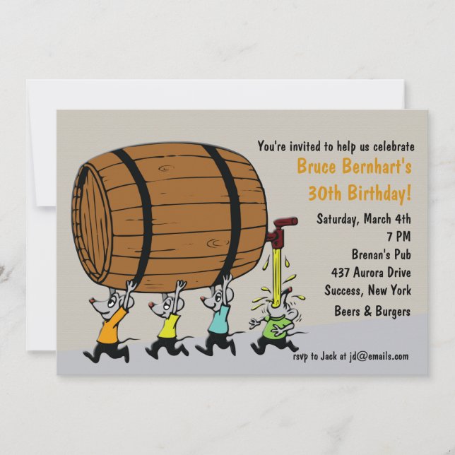 The Keg Party Invitation (Front)