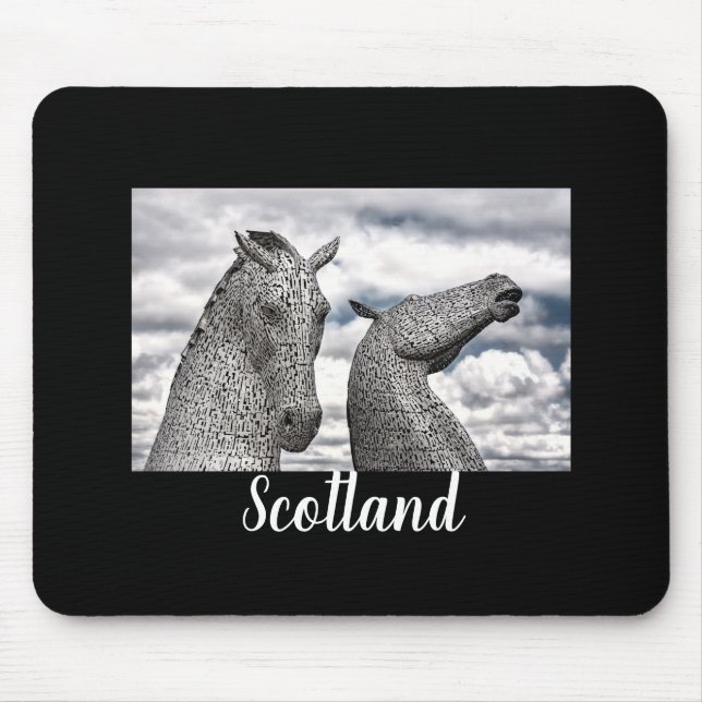 The Kelpies at Falkirk Scenic Scotland Mouse Mat (Front)