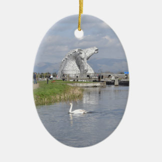 the Kelpies , Helix Park , Falkirk Ceramic Tree Decoration