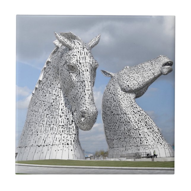 the Kelpies ,  Helix Park , Falkirk , Scotland Tile (Front)