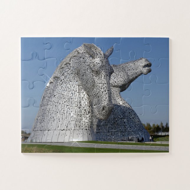 The Kelpies , the Helix, Falkirk  jigsaw puzzle (Horizontal)