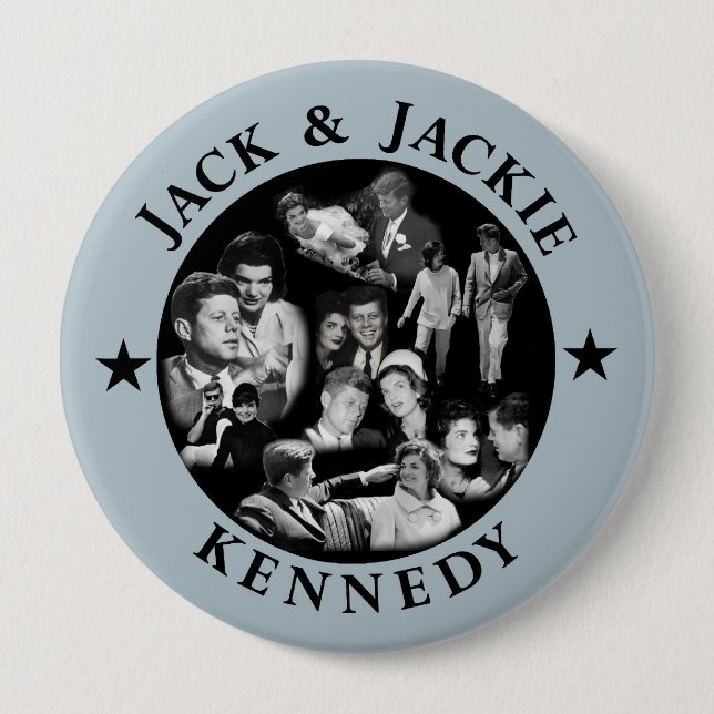 The Kennedys: Jack & Jackie 10 Cm Round Badge (Front)