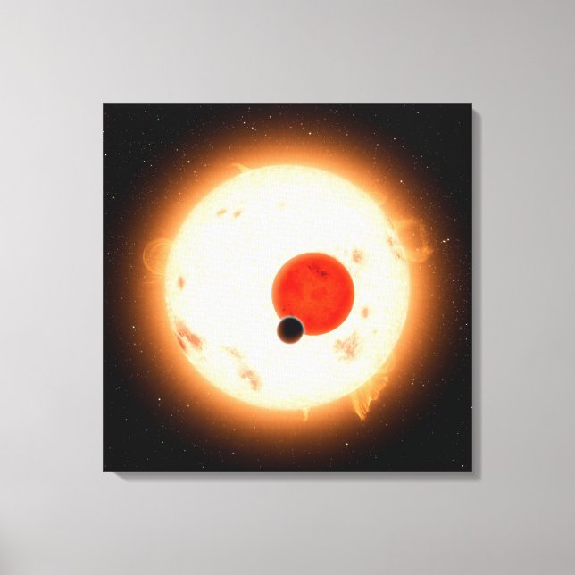 The Kepler-16 System. Canvas Print (Front)
