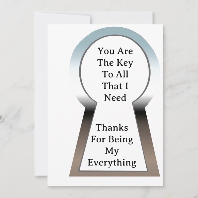 The Key Anniversary Card (Front)