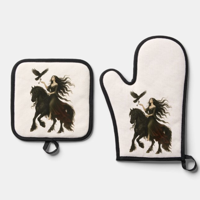 "The Key" Collection Throw Pillow Oven Mitt & Pot Holder Set (Front)