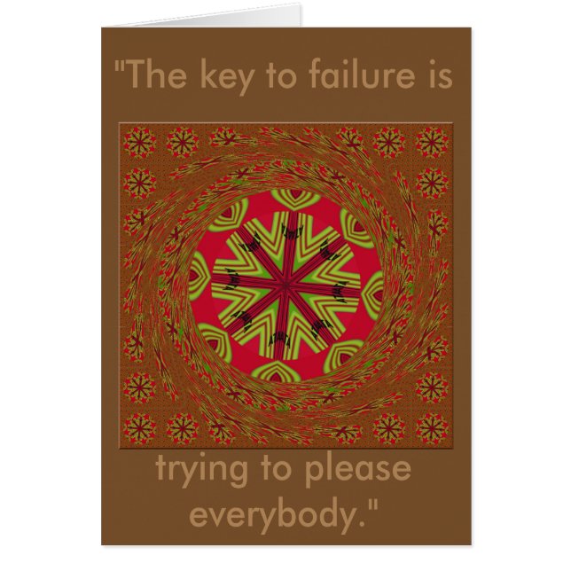 The Key to Failure African Traditional Design card (Front)