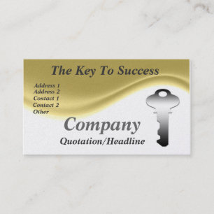 The Key To Success Business Cards