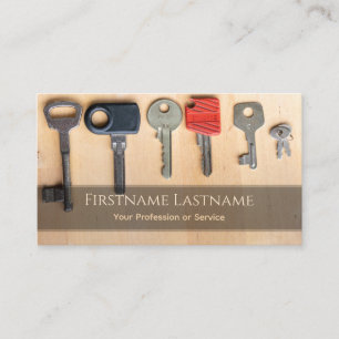 The key to your success in keys locks and support business card