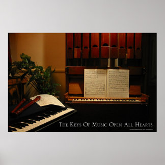 The Keys of Music Open All Hearts Poster