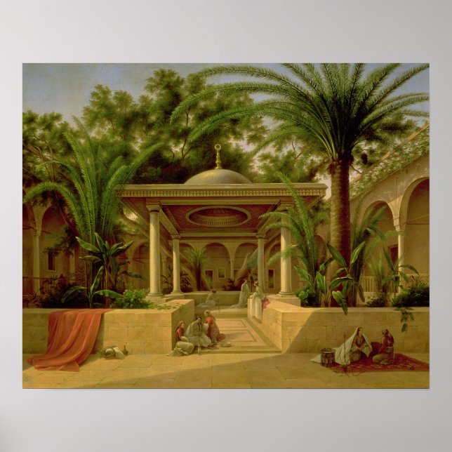 The Khabanija Fountain, Cairo, 1845 Poster (Front)