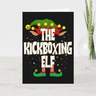 The Kickboxing Elf Christmas  Card