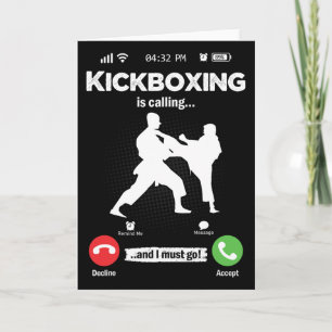 The Kickboxing Is Calling Retro Martial Arts Men K Card