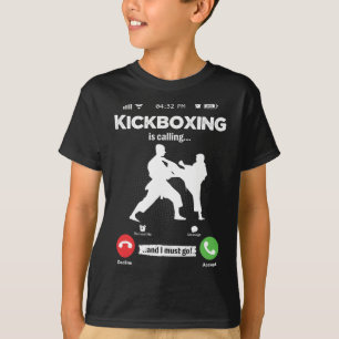 The Kickboxing Is Calling Retro Martial Arts Men K T-Shirt