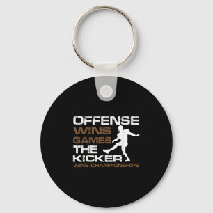 The Kicker Wins Chamonships Funny Quote Football C Key Ring