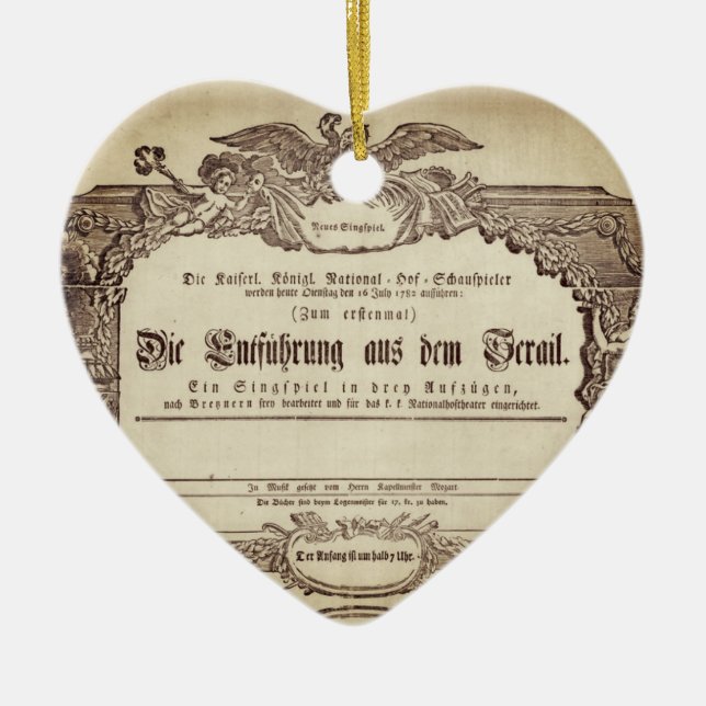 The kidnapping from the Serail Opera Amadeus Mozar Ceramic Tree Decoration (Front)