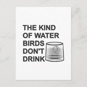 The Kind Of Water Birds Don't Drink Postcard