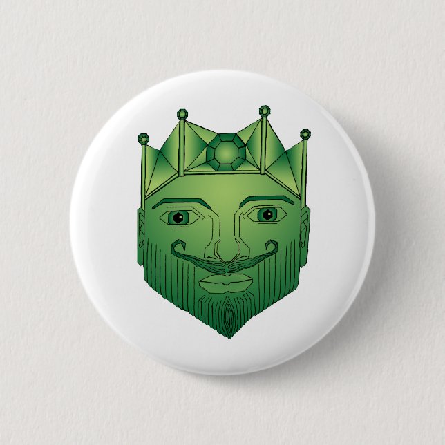 The King 6 Cm Round Badge (Front)