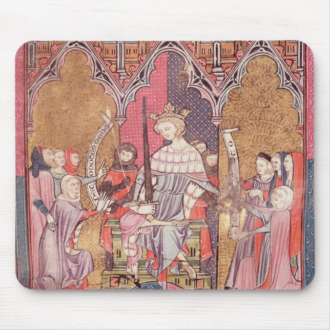 The King Administering Justice Mouse Mat (Front)