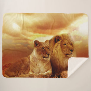 The KING and his QUEEN Sherpa Blanket