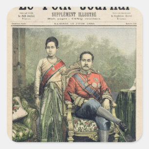 The King and Queen of Siam Square Sticker