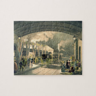 The King at New Cross Station (litho) Jigsaw Puzzle