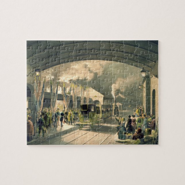 The King at New Cross Station (litho) Jigsaw Puzzle (Horizontal)
