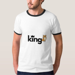 The king & cat lover design t-shirt