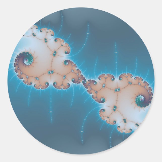 The King - Fractal Classic Round Sticker (Front)