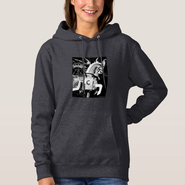 'The King Horse' Ladies' Hoodie Sweatshirt (Front)