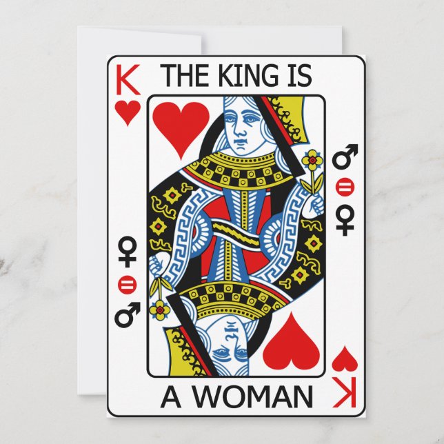 The King Is a Woman Thank You Card (Front)