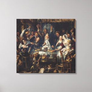 The King is Drinking Canvas Print
