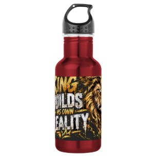 The King Is Real – Majestic Crowned Lion T-Shirt 532 Ml Water Bottle