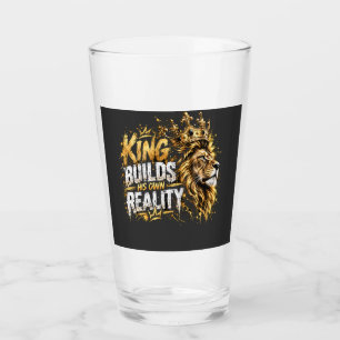 The King Is Real – Majestic Crowned Lion T-Shirt Glass