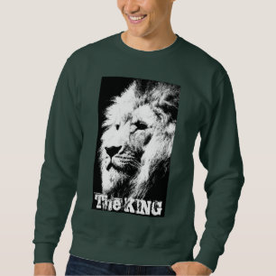 The King Modern Pop Art Lion Head Template Men's Sweatshirt