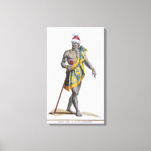 The King of Florida, 1780 (coloured engraving) Canvas Print