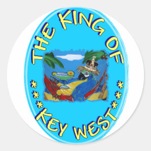 The King of Key West Classic Round Sticker