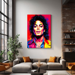 The King of Pop in Electric Colours Poster