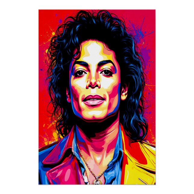The King of Pop in Electric Colours Poster (Front)