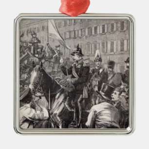 The King of Prussia addressing the Berliners Metal Tree Decoration